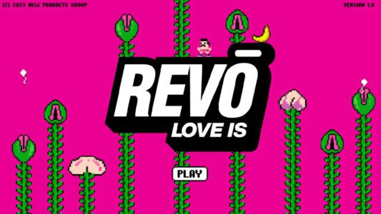 Let’s play nostalgic games: REVO LOVE IS energy drink brand created 8-bit style game